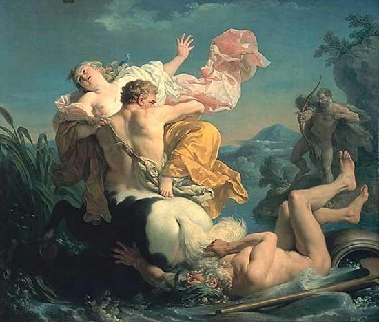 Louis Jean Francois Lagrenee The Abduction of Deianeira by the Centaur Nessus Germany oil painting art